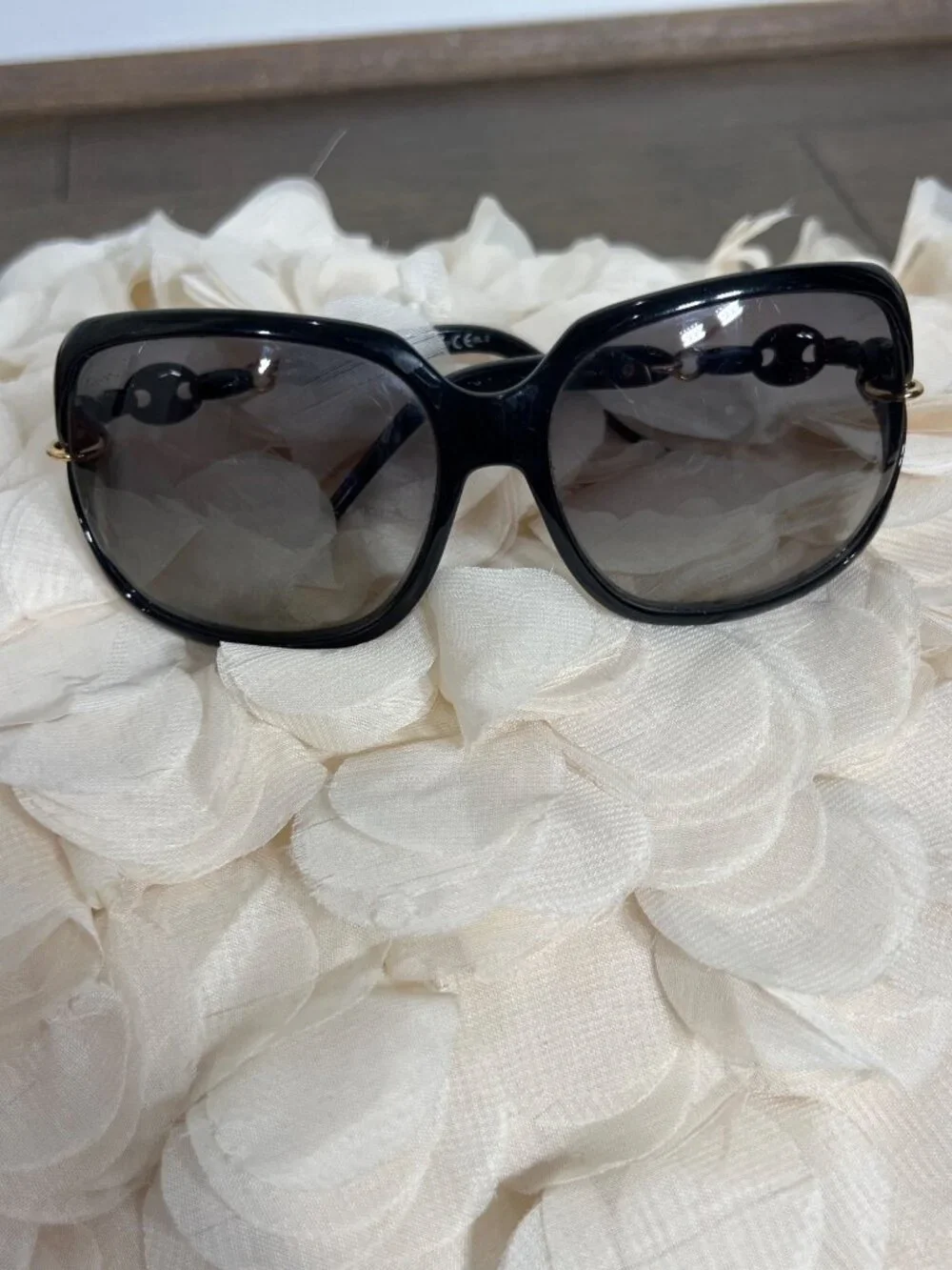 GUCCI Sunglasses GG 3584/S 59-15-115 Black and Rose Gold EUC